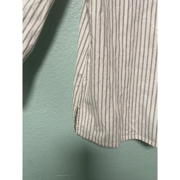 Michael Stars Boho Women's White and Dark Grey Blouse Shirt Top Size Large - Picture 4 of 8